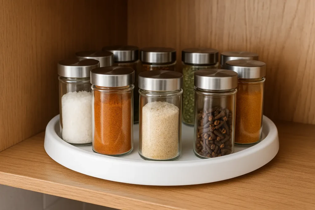 Use a Lazy Susan (Turntable)